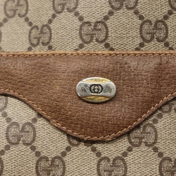 GUCCI GG Supreme Web Sherry Line Bag PVC Beige Green Red 39 02 003 Auth BD1278 - Picture 10 of 16